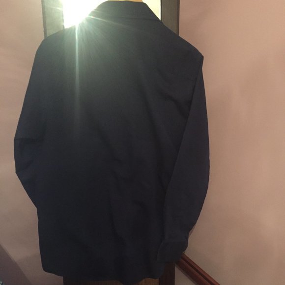 Geoffrey Beene Men's Long Sleeve Dress Shirt -Blue/Black checkered - Picture 2 of 7